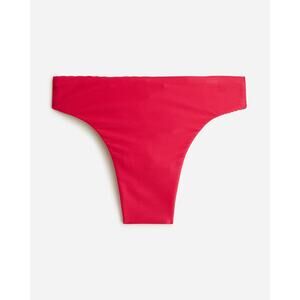 New J. Crew Pink High Rise Ribbed Cheeky Bikini Swim Bathing Suit Bottom Small